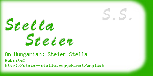 stella steier business card
